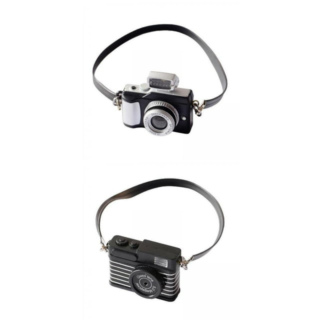 2 Piezas 1:12 Cámara Digital en Miniatura Sunnimix con Cordón para Muñecas de casa de muñecas