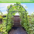 thumbnail image 2 of Garden Arch Trellis for Climbing Plants Outdoor, 7 ft Tall Walkway Trellis, Metal Archway Arbor Tunnel Large Trellis for Vegetables Plant Cucumber Trellis for Garden Raised Bed, Black, 2 of 9