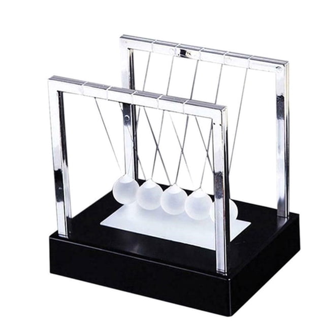 Cradle Pendulum Light Colorful Swing Ball Lamp LED Light Up Swinging Ball Luminous Pendulum Balance Balls Kids Physics Science Toys Home Office Decor Table Ornament
