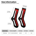 thumbnail image 2 of Daiia Firefighters USA Flag Print Crew Socks – Soft Breathable Long Socks for Men & Women, Moisture-Wicking & Comfortable Daily Wear Socks, One-Size Fits Most (US 5-11), 2 of 6