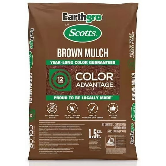 Lot of 6 bags total 9 Cu. Ft. Scotts Earthgro BROWN Mulch. delivered to ur door