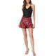 thumbnail image 2 of INSPIRAR CHIC Top de Cami de Mujer con Cuello Halter, Brillante, Drapado, Sin Espalda, Crop, S Negro, 2 of 6