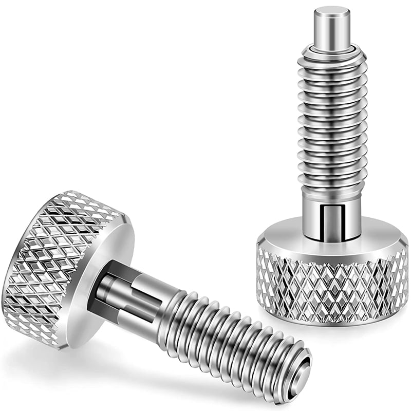 Hand Retractable Spring Plunger with Knurled Handle Stainless Steel