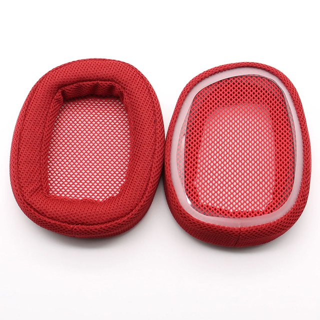 Langgg Coussin Doux pour Casque Écouteurs Coussinets Respirants en Maille Protection Auditive Remplacement pour Logitech G433 Rouge