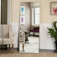 thumbnail image 3 of Neutypechic 59"x19" Full Length Floor Mirror Standing Rectangle Mirror, Gold, 3 of 9