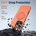thumbnail image 4 of For iPhone 13 Pro Max Ultra Slim Hybrid TPU+PC Protective Cover with Metal Rotation Holder , Compatible MagSafe, Military Grade Shockproof Phone Case Cover,Orange,For iPhone 13 Pro Max, 4 of 7