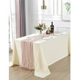 thumbnail image 2 of Ksopiavobs Cheesecloth Table Runner 35 x 118 Inches Gauze Table Runner 10Ft Boho Rustic Decorations for Wedding Decor Reception Bridal Shower Holiday Party, Dusty Pink, 2 of 7
