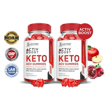 (2 Pack) Activ Keto Boost Keto ACV Gummies 1000MG Dietary Supplement 120 Gummys