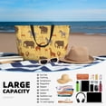 thumbnail image 5 of Fuzoiu Cute Animals Print Waterproof Beach Tote Bag for Women Girls with Zipper,Sandproof Pool Swim Bag,Large Capacity Beach Travel Bag for Pool Swim Travel Everyday, 5 of 7