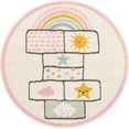 thumbnail image 5 of Unique Loom Whimsy Kids Collection Area Rug - Hopscotch (3' 3" Round Ivory/Light Blue) Perfect For Kids Bed Room/Nursery Room/Living Room/Class Room/Play Room, 5 of 6