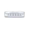 thumbnail image 2 of FB Jewels 14kt White Gold Mens Round Diamond Wedding Single Row Band Ring 1/2 Cttw, 2 of 4
