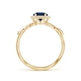 thumbnail image 2 of ANGARA Natural 1 Ct Vintage Inspired Sapphire Flower and Vine Ring in 14K Yellow Gold for Women (Size-6mm) | September Birthstone, Anniversary, Jewelry Gift for Women | Natural Blue Sapphire Ring, 2 of 9