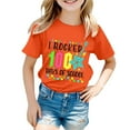 thumbnail image 1 of TZEWGL T-Shirts For Girl Print Round Neck Loose Short Sleeve Clothes For Newborns size 7-8T, 1 of 4
