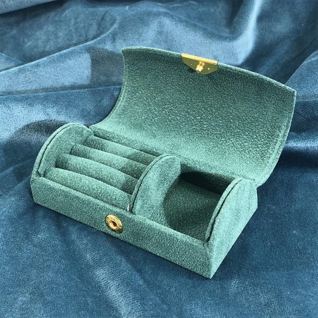 Feltree Bead Velvet Travel Portable Arched Small Jewelry Box Jewelry Storage Box Fashion Jewelry Packaging Box
