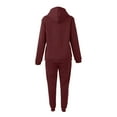 thumbnail image 7 of Sweatsuits for Women Set 2 Piece Jogging Outfits Long Sleeve Hoodie Sweatshirt Sweatpants Tracksuit Wine M, 7 of 7