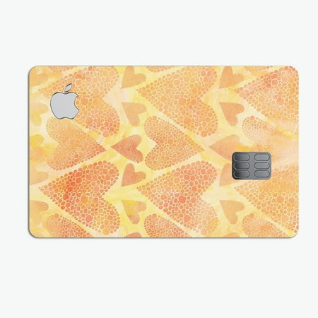 Heart Center Of The Oranges The Yellow Orange Tiny Hearts of a Whole - Premium Protective Decal Skin-Kit for the Apple Credit Card ()