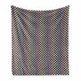 thumbnail image 1 of Polka Dots Soft Flannel Fleece Throw Blanket, Circular Motifs in Various Color Transitions Abstract Modern Art, Cozy Plush for Indoor and Outdoor Use, 50" x 70", Multicolor, by Ambesonne, 1 of 5