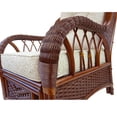 thumbnail image 6 of SK New Interiors Alexa Living Armchair w/Ottoman Dark Walnut Color Natural Rattan Wicker Handmade Design with Cushion, 6 of 13