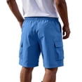 thumbnail image 4 of Cargo Shorts for Men Relaxed Fit Drawstring Waist Hiking Shorts Multi Pockets Outdoor Casual Athletic Short Pants, L, 4 of 7