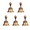 5PCS, variant on 3PCS Antique Small Brass Bell Ornament Classic Vajra Bells Pendant Copper Ware Artifact For Bag Keychain Desktop Decor 1.97X1.18 Inches - Weighs 0.077Lb