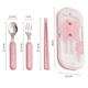 thumbnail image 2 of Juego de utensilios para el almuerzo: incluye tenedor, cuchara, palillos y estuche de transporte reutilizables, duraderos y aptos para lavavajillas, 2 of 5