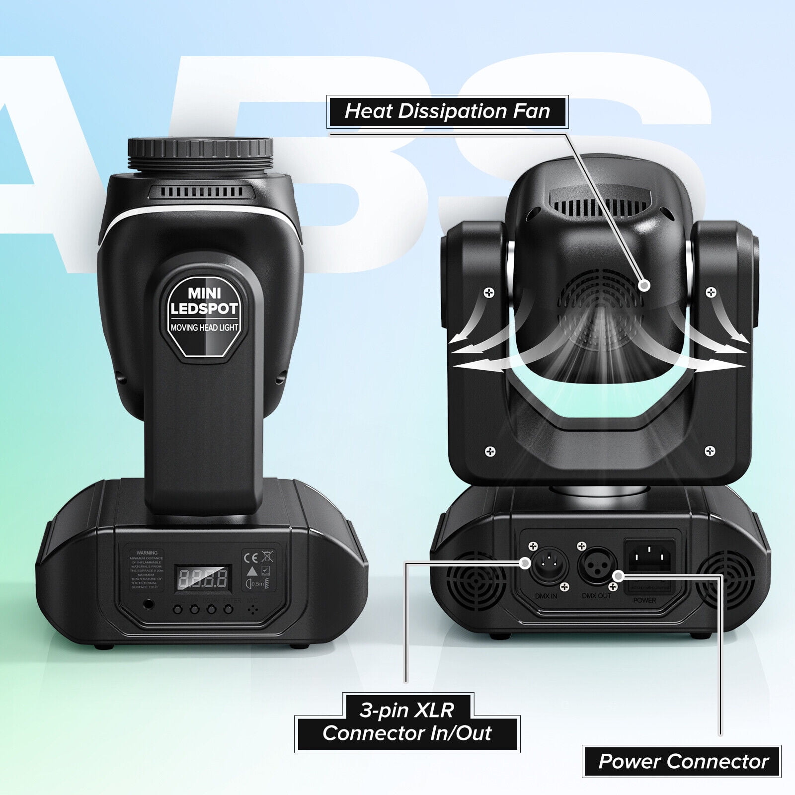 Luces LED para Cabeza Móvil de 150W, Luz de Punto para Escenario con Haz Gob RGBW 18prisma DJ Disco DMX Luces LED para Cabeza Móvil de 150W, Luz de Punto para Escenario con Haz Gob RGBW 18prisma DJ Disco DMX