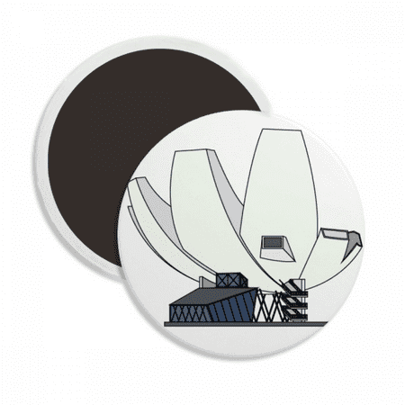 

Singapore Art Science Museum Round Ceracs Fridge Magnet Keepsake Decoration