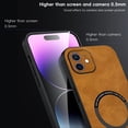 thumbnail image 6 of Mantto for iPhone 12 Case Compatible with MagSafe Charging, Vegan PU Leather Slim Classic Luxury Elegant Thin Drop Protection Protective Cover for iPhone 12, Brown, 6 of 9