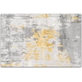 thumbnail image 2 of Living Room Area Rugs - Washable Modern Abstract Neutral Soft Indoor Rug Thin No Slip Floor Low Pile Carpet For Bedroom Dining Room Home Office Decor - Yellow Light Gray, 2 of 7