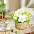 thumbnail image 5 of Artificial Pot Flowers Small faux Plants Mini Potted Plants for Home Office Tabletop Decoration, 5 of 9
