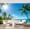 Color 2, variant on Wall Mural Peel and Stick Tropical Island Beach Crystal Clear Water Limestone Cliffs Self-Adhesive Wallpaper Removable Wall Decal Wall Sticker Home Decor for Living Room Bedroom 69"x96"