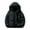 Black, variant on Men's Long Waterproof Hooded Jacket with Thick Insulation and Weather Resistant Construction