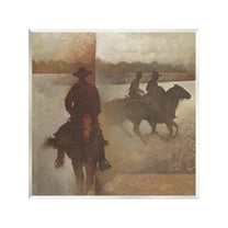 Stupell Industries Rustic Equestrian Collage Animals & Insects Painting Unframed Art Print Wall Art, 12 x 12