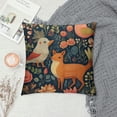 thumbnail image 2 of JEUXUS  Pillow Covers Cartoon Forest Animals and Plant Owl Rabbit Fox Frog Pillow Case Cushion Cover for Home Decor Square Pillowcase, 2 of 5