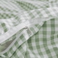 thumbnail image 7 of NAYOROOM 100% Cotton Gingham Duvet Cover King Set, 3-Piece Linen Like Textured Breathable Soft Bedding Cover（Sage Green Gingham）, 7 of 7