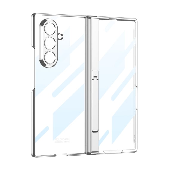 Allytechgroup Magnetic Case for Samsung Galaxy Z Fold 7, Slim Fit Clear Anti-Yellowing Phone Shell Support Wireless Charging Shockproof Protective Full Body Cover for Samsung Galaxy Z Fold 7, Silver