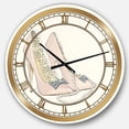 thumbnail image 1 of DesignArt Glamorous Black Diamond Stiletto II Large Wall Clock, 1 of 2