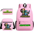 thumbnail image 1 of hot selling  hard work afraid backpack shoulder bag pencil case three-piece schoolbag children backpack cartoon, 1 of 7