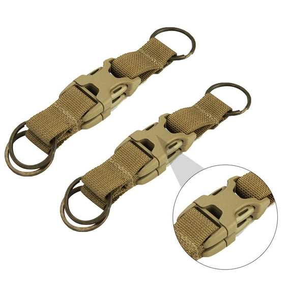 2 Pcs Carabiner Webbing Straps for Bags Buckle Outdoor Key Chain Keychain