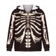 thumbnail image 1 of Jersey de otoño e invierno para mujer, con capucha, estilo punk oscuro, estampado, costura, manga larga, fino, suelto, informal, con cuello encapuchado, suéter, abrigo Pompotops qwe15654, 1 of 8