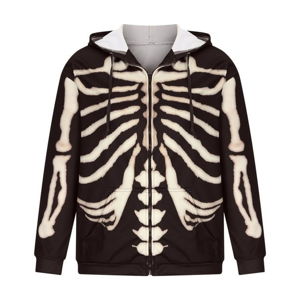 Jersey de otoño e invierno para mujer, con capucha, estilo punk oscuro, estampado, costura, manga larga, fino, suelto, informal, con cuello encapuchado, suéter, abrigo Pompotops qwe15654
