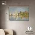 thumbnail image 5 of Claude Monet - Regattas at Argenteuil Canvas Countryside Wall Art by Art Remedy, Gallery Wrapped, 45" x 30", 5 of 7