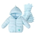 thumbnail image 5 of Cethrio Kids Boys Puffer Jackets, Warm Hooded Windproof Lightweight Winter Coats Outerwear Light Blue Size 5T, 5 of 5