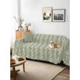 thumbnail image 3 of Sage Green Spring Leaves Couch Cover for Dogs, Pastoral Botanical Striped Flowers Washable Sofa Covers Slipcover for Pets Dogs Futon Cover, Couch Recliner Covers, Oversized Chair Slipcover 71"x91", 3 of 9