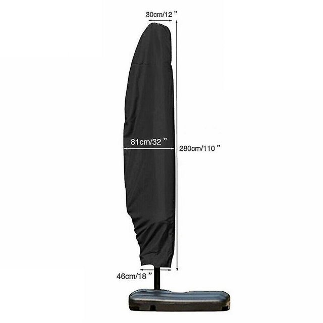 Cubierta antipolvo para exterior homemiyn cubierta antiparasol impermeable (280cm)(negro) Afortunado Sencillez