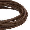thumbnail image 3 of Uxcell 1.1 Yards Bolo Tie Cord 4mm Diameter Round Braided Leather Strip 1 Meter Long for Bracelet Necklace Beading, Brown, 3 of 7