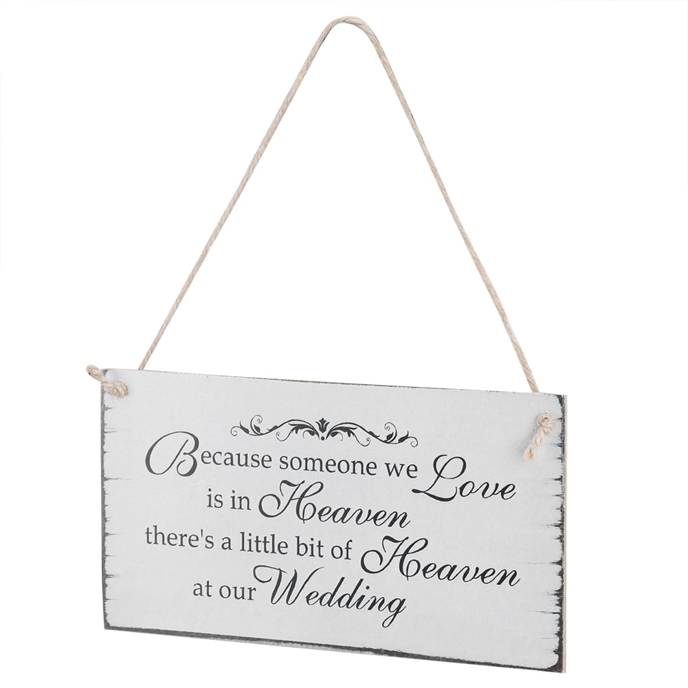 Wedding Hanging Sign Wooden Wedding Plaques Hanging Ornament Decoration 