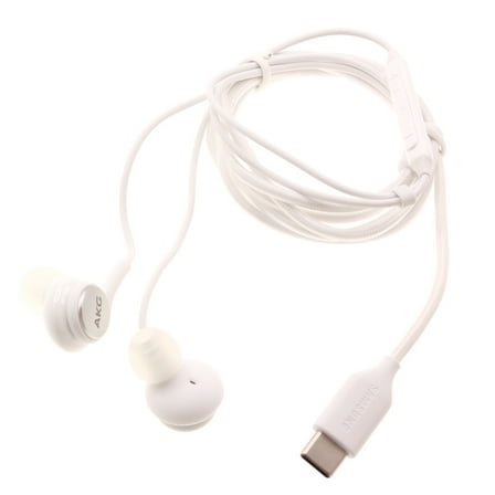 OEM AKG TYPE-C Earphones for Google Pixel 9 Pro Fold - Headphones USB-C Earbuds w Mic Headset White