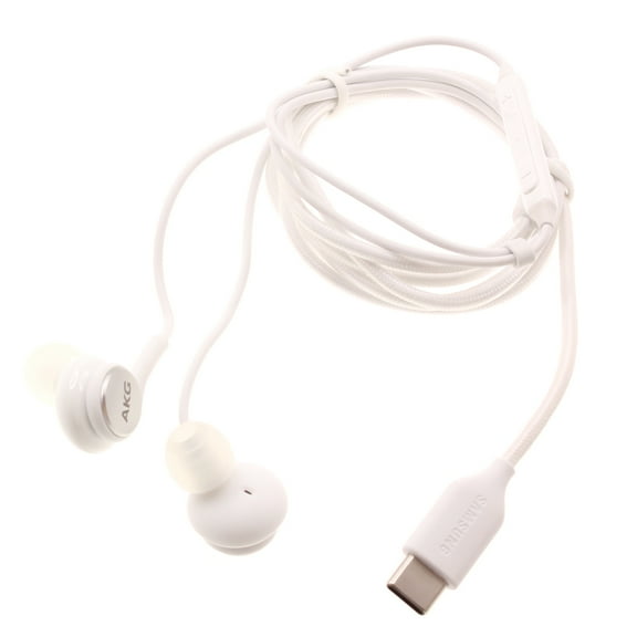 OEM AKG TYPE-C Earphones for Google Pixel 9 Pro Fold - Headphones USB-C Earbuds w Mic Headset White