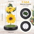 thumbnail image 2 of Regalos de girasol para mujer, flores artificiales de girasoles en cúpula de vidrio con tira LED, regalos de cumpleaños para mamá y abuela, decoración de girasol en el día de la madre, 2 of 8